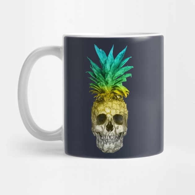 Pineapple Skull (Coloured) by Goldquills